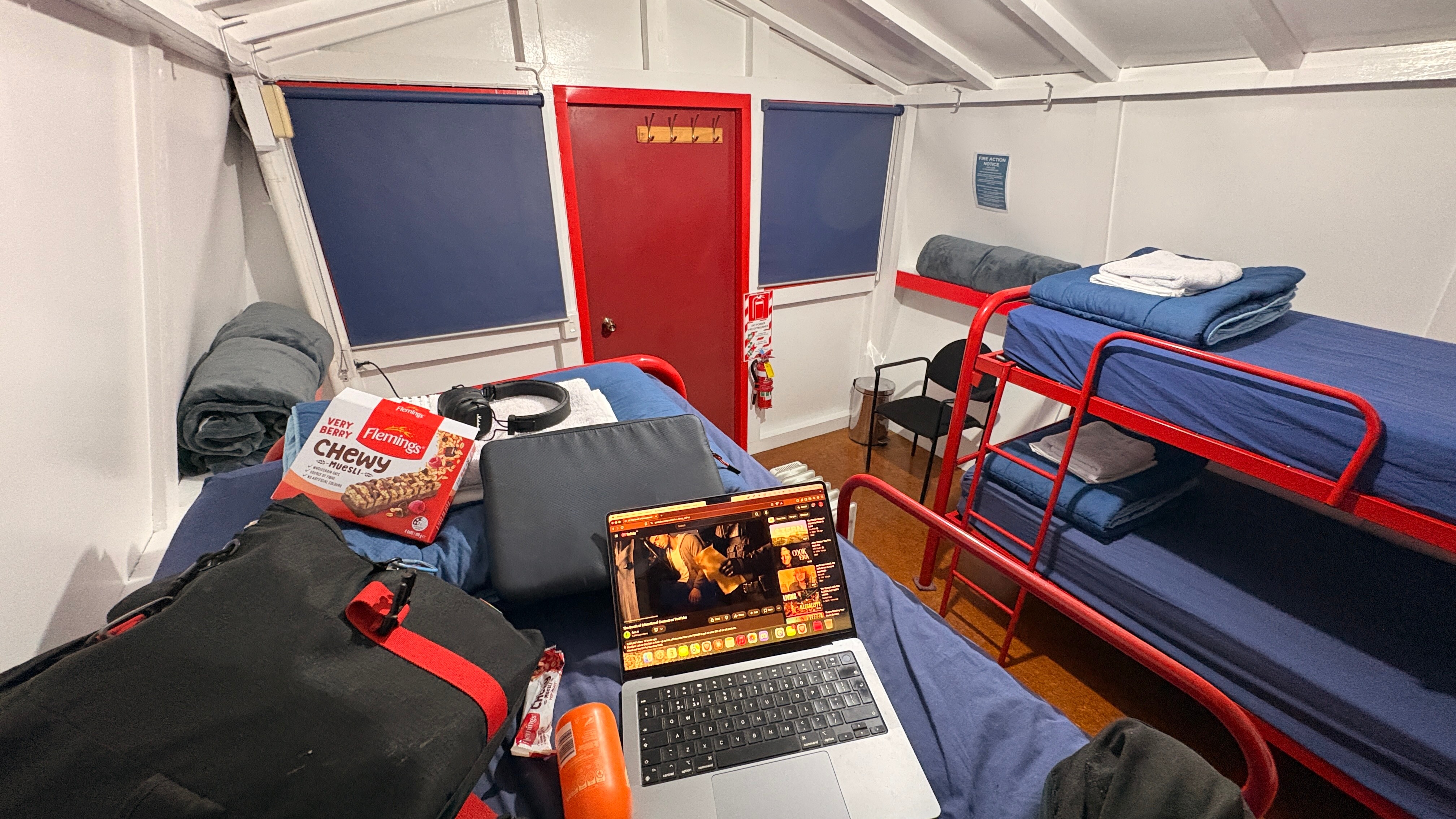 the cabin ting mans was sleepin in for a bit cuh